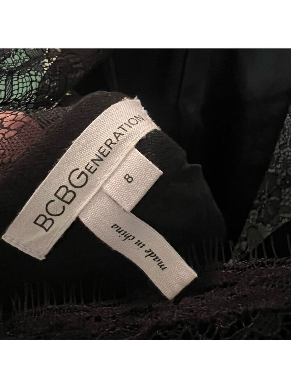 BCBGENERATION Black Lace Detail Dress 8 - Picture 5 of 7
